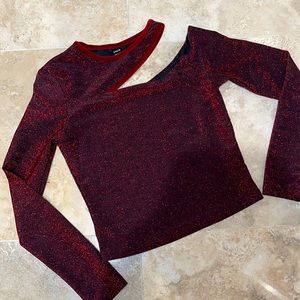 Cutout shoulder top